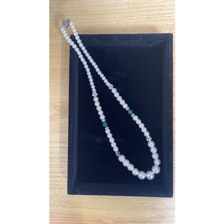 Dây chuyền hạt trai mix charm bạc
